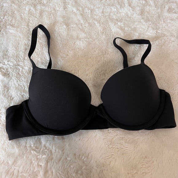 SKIMS Black T-Shirt Bra Underwire Padded Adjustable Straps Size 32A NWOT - Picture 5 of 8